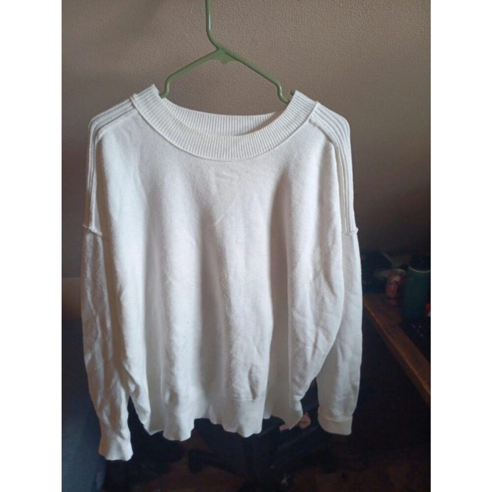 white crewneck sweater by evereve slouchy relaxed silhouette